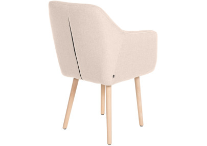 Silla de visitante Utrecht en tejido beige natura