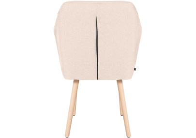 Silla de visitante Utrecht en tejido beige natura
