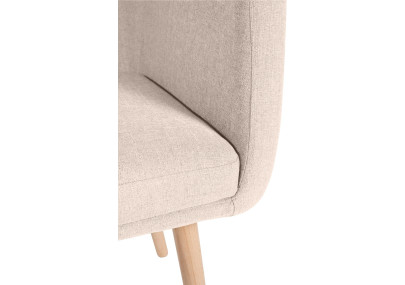 Silla de visitante Utrecht en tejido beige natura