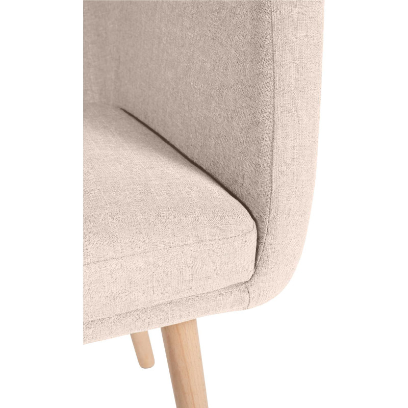 Chaise visiteur Utrecht en tissu beige natura