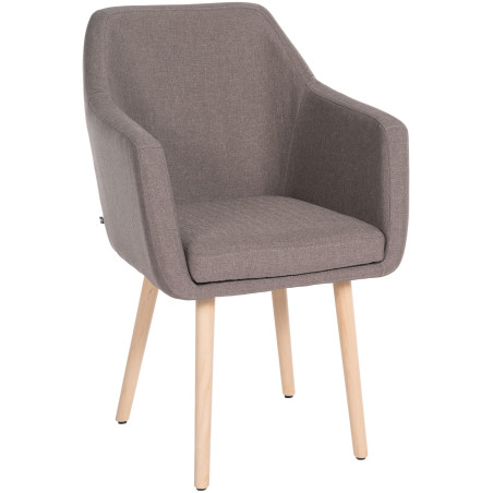 Sedia da visita Utrecht tessuto natura tortora