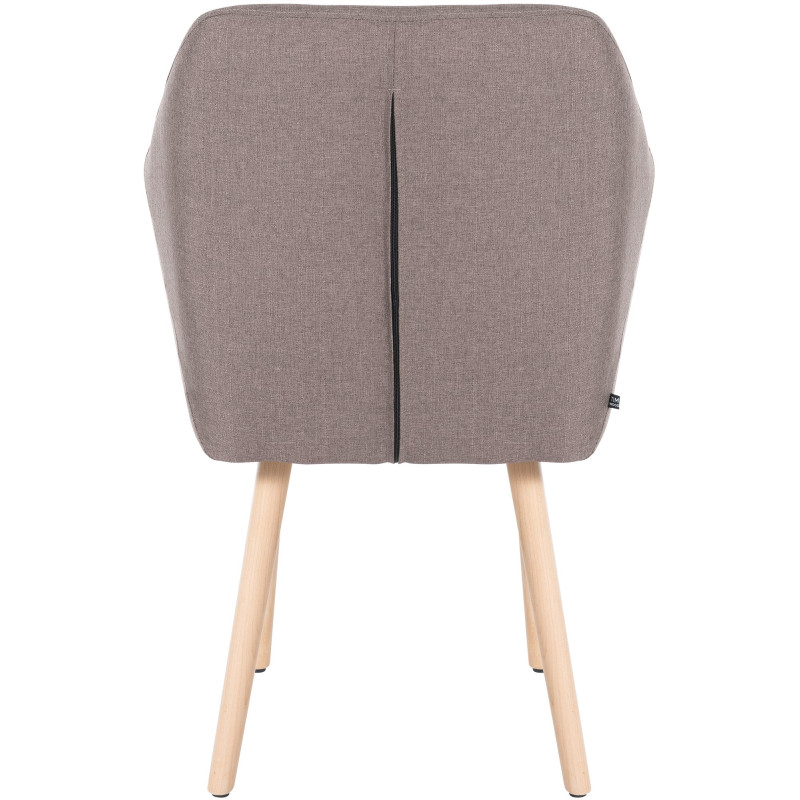 Sedia da visita Utrecht tessuto natura tortora