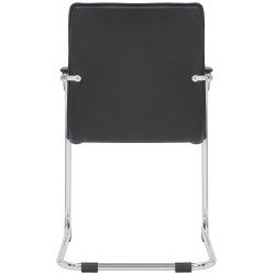 Sedia da visita Tira similpelle nera