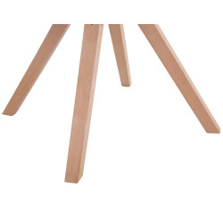 Lot de 4 chaises visiteurs Toulouse tissu Square Natura marron