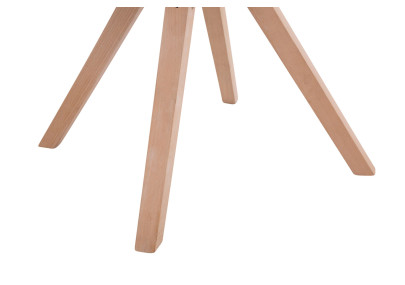 Lot de 4 chaises visiteurs Toulouse tissu Square Natura gris