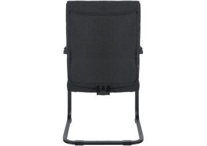 Chaise visiteur XL Anubis tissu noir/noir