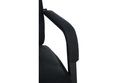 Chaise visiteur XL Anubis tissu noir/noir