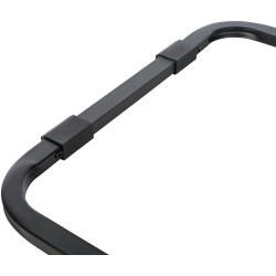 Silla de visita XL Anubis tela negro/negro