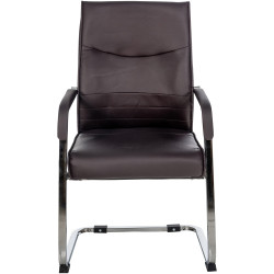 Lot de 2 chaises visiteurs Hobart marron