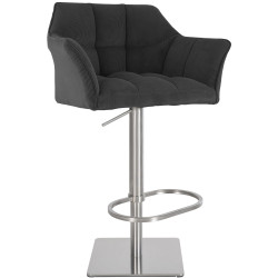 Tabouret de bar Damaso E Cord gris foncé