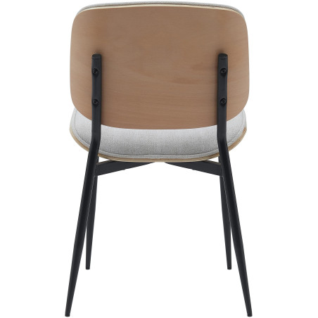 Sedia da visita Tiffin in tessuto naturale/crema