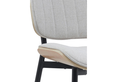 Chaise visiteur Tiffin en tissu nature/crème