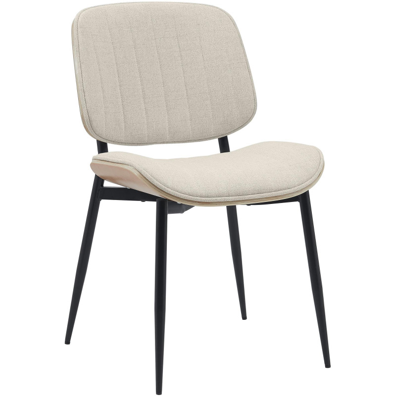 Chaise visiteur Tiffin en tissu nature/crème