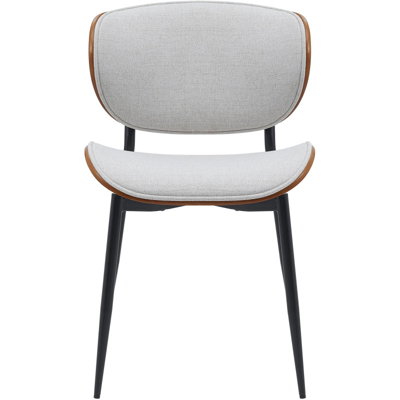 Sedia da visita Enid tessuto noce/crema