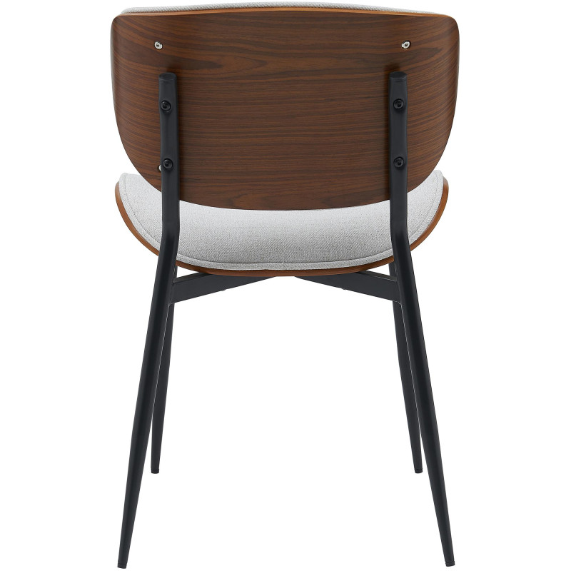 Sedia da visita Enid tessuto noce/crema