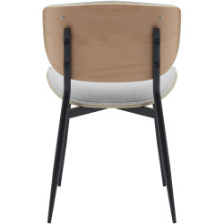 Sedia da visita Enid in tessuto naturale/crema