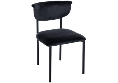 Silla de visita Gambell en terciopelo negro