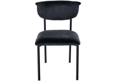 Silla de visita Gambell en terciopelo negro