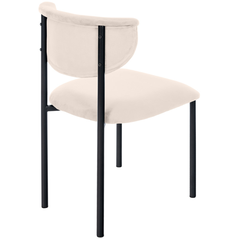 Silla de visita Gambell terciopelo crema