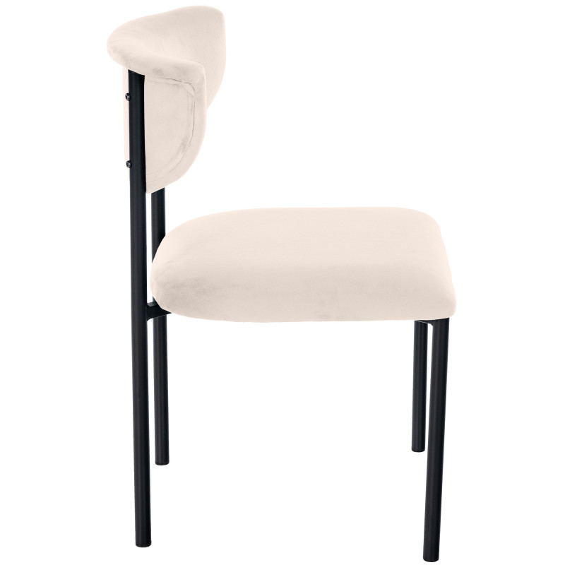 Silla de visita Gambell terciopelo crema