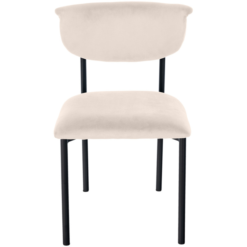 Silla de visita Gambell terciopelo crema