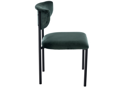 Silla de visitante Gambell en terciopelo verde oscuro