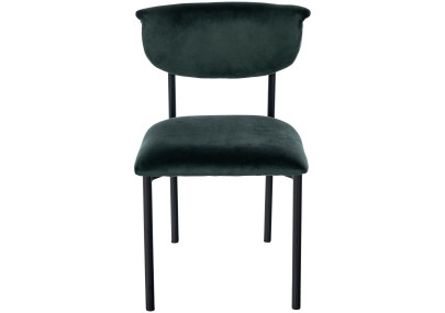 Silla de visitante Gambell en terciopelo verde oscuro