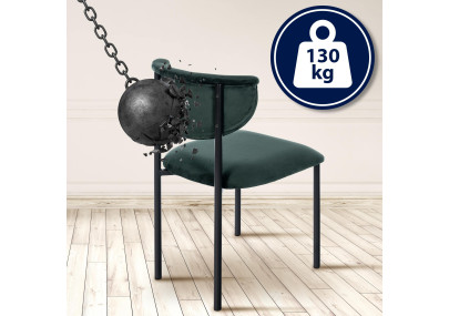 Silla de visitante Gambell en terciopelo verde oscuro