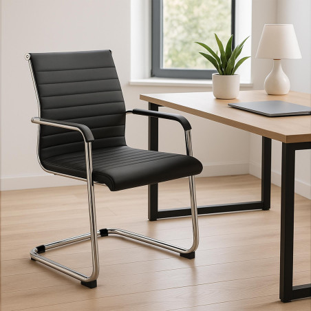 Silla de visita Hakon negra