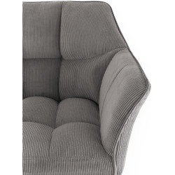 Tabouret de bar Damaso B Cord taupe