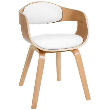 Silla de visita Kingston natura/blanco