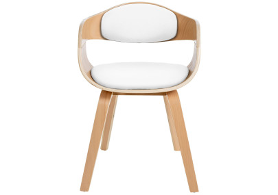 Chaise visiteur Kingston naturelle/blanche