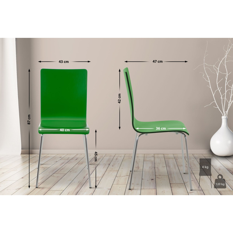 Chaise visiteur Pepe Green