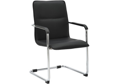 Chaise visiteur Seattle, noire