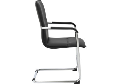 Chaise visiteur Seattle, noire