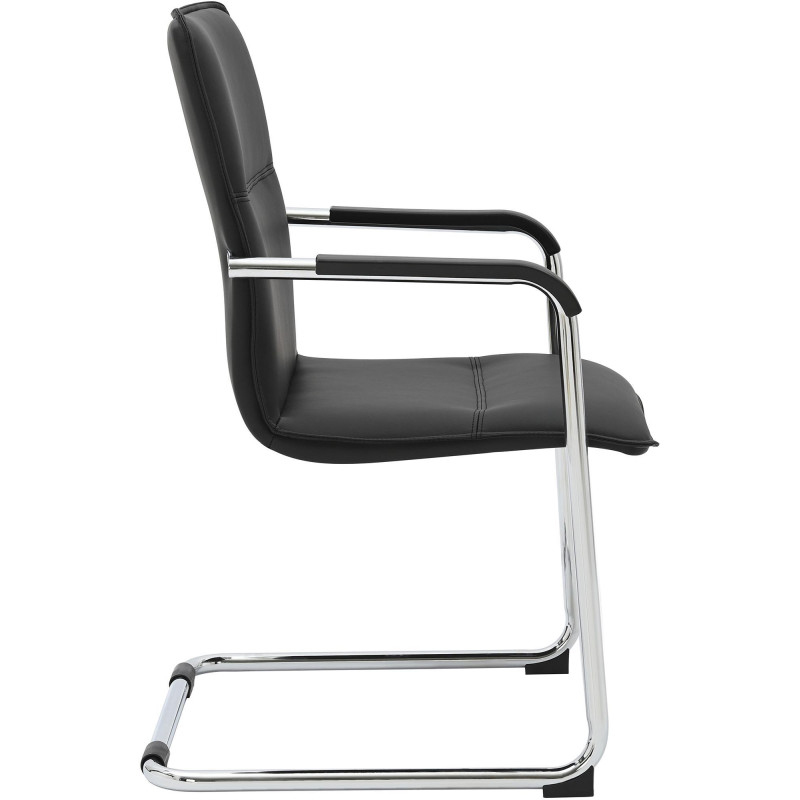 Chaise visiteur Seattle, noire