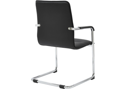 Chaise visiteur Seattle, noire