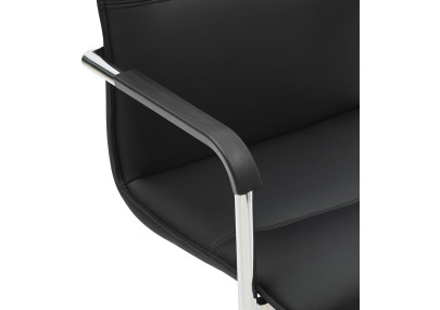 Chaise visiteur Seattle, noire