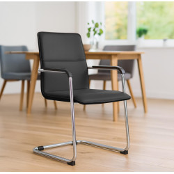 Cadeira de visitante Seattle preta