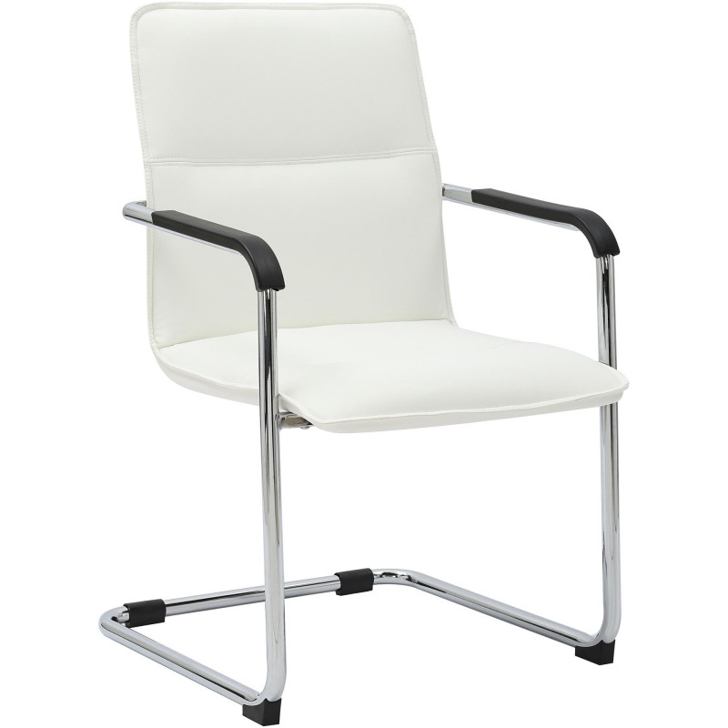 Chaise visiteur Seattle blanche
