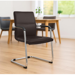 Silla de visitante Seattle marrón