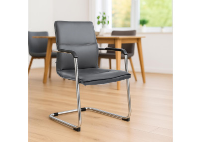 Chaise visiteur grise Seattle