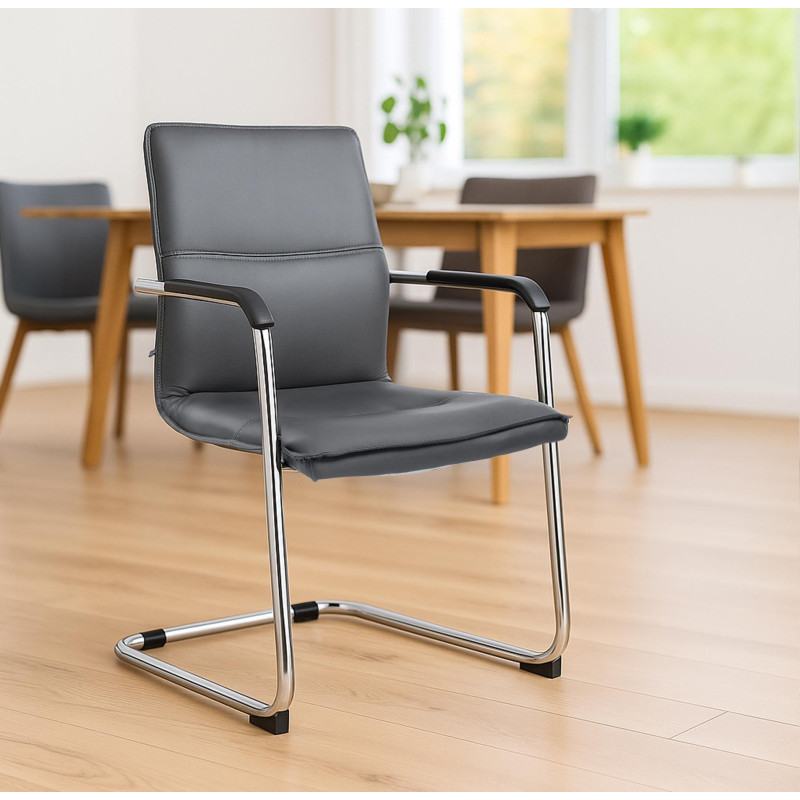 Chaise visiteur grise Seattle