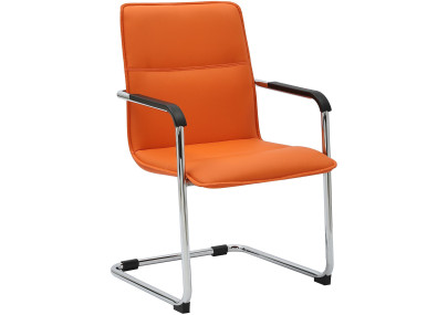 Chaise visiteur Seattle orange