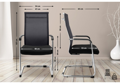 Chaise visiteur Brenda Black