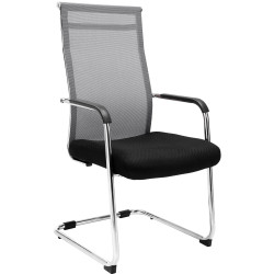 Sedia da visita Brenda grigia