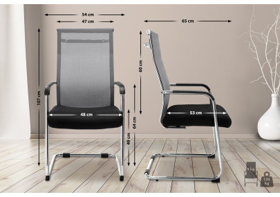 Chaise visiteur Brenda Grey