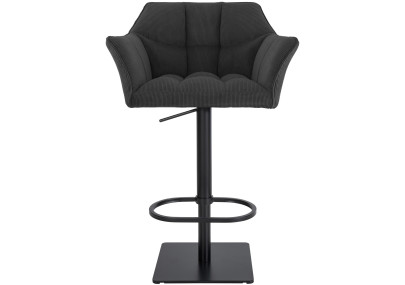 Tabouret de bar Damaso B Cord gris foncé