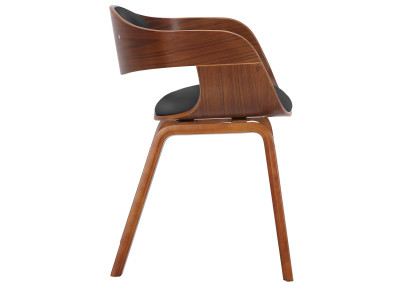 Chaise visiteur Kingston noyer/noir