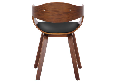 Chaise visiteur Kingston noyer/noir